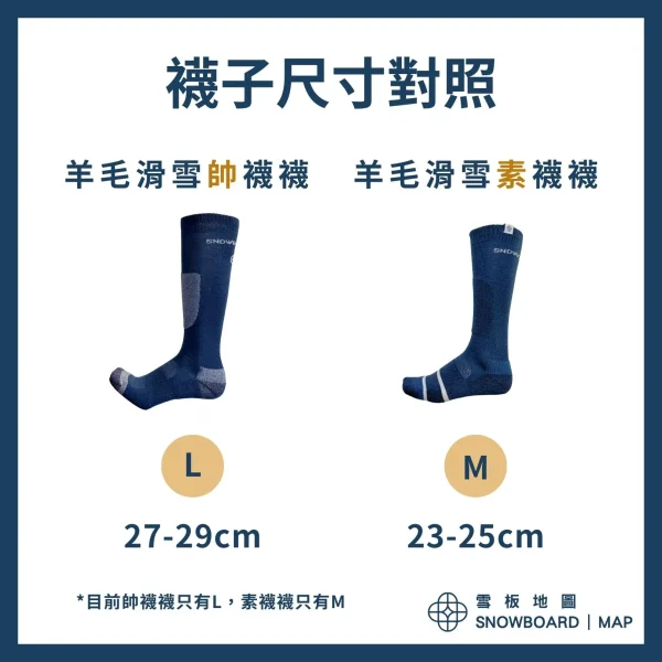 雪板地圖｜貼身三寶｜羊毛滑雪帥襪襪